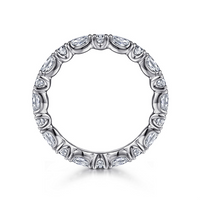 Gabriel & Co. 14K White Gold Shared Prong Wedding Band - NAGI