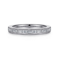 Gabriel & Co. 14K White Gold Channel Set Wedding Band