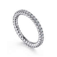Gabriel & Co. 14K White Gold Prong Set Wedding Band