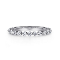 Gabriel & Co. 14K White Gold Devinne Single Prong Diamond Anniversary Band - NAGI