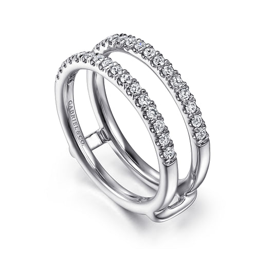 Gabriel & Co. 14K White Gold Jacket Wedding Band - NAGI