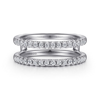 Gabriel & Co. 14K White Gold Jacket Wedding Band - NAGI