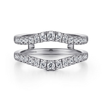 Gabriel & Co. 14K White Gold Jacket Wedding Band - NAGI