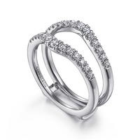 Gabriel & Co. 14K White Gold Jacket Wedding Band - NAGI