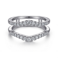 Gabriel & Co. 14K White Gold Jacket Wedding Band - NAGI