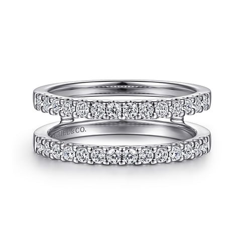 Gabriel & Co. 14K White Gold Jacket Wedding Band - NAGI