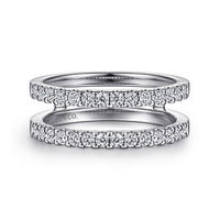 Gabriel & Co. 14K White Gold Jacket Wedding Band - NAGI