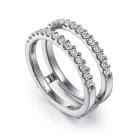 Gabriel & Co. 14K White Gold Jacket Wedding Band - NAGI