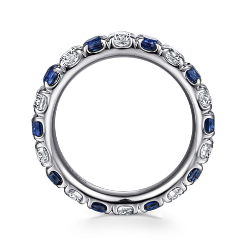 Gabriel & Co. 14K White Gold Pave Set Wedding Band - NAGI