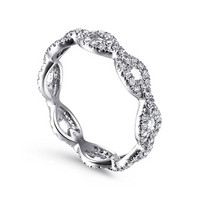 Gabriel & Co. 14K White Gold Eternity Wedding Band - NAGI