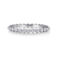 Gabriel & Co. 14K White Gold Eternity Wedding Band - NAGI