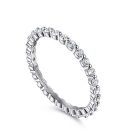 Gabriel & Co. 14K White Gold Eternity Wedding Band - NAGI