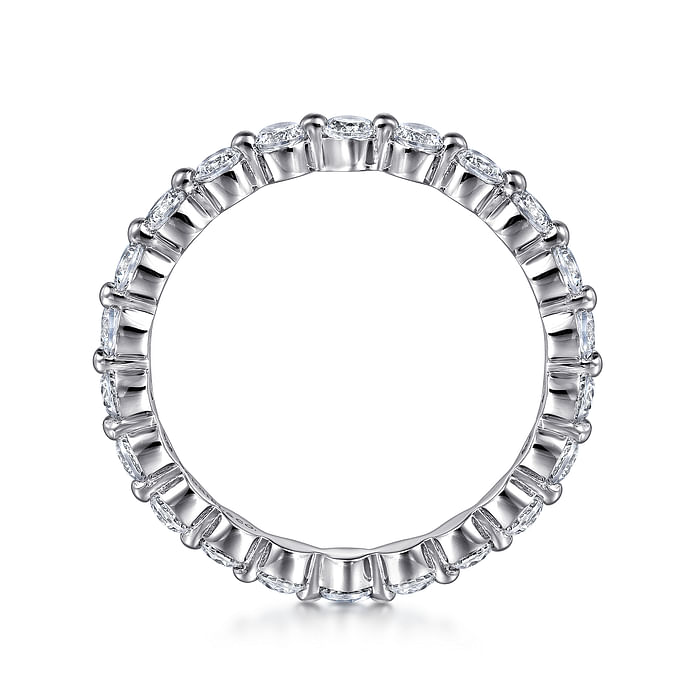 Gabriel & Co. 14K White Gold Single Prong Wedding Band - NAGI