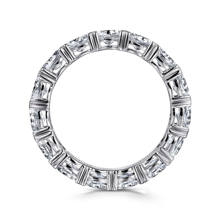 Gabriel & Co. 14K White Gold Prong Set Wedding Band - NAGI