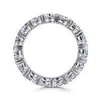 Gabriel & Co. 14K White Gold Prong Set Wedding Band - NAGI