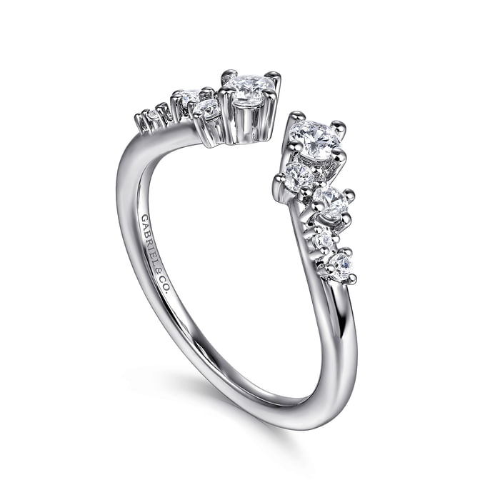 Gabriel & Co. 14K White Gold Ambra Open Diamond Ring - NAGI