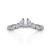 Gabriel & Co. 14K White Gold Marquise and Round Diamond Band - NAGI