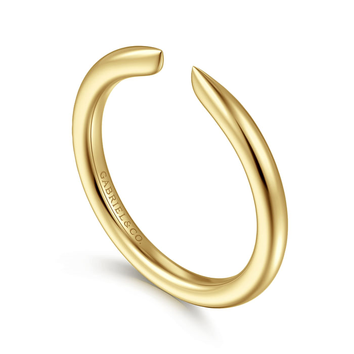 Gabriel & Co. 14K Yellow Gold Thin Open Band - NAGI