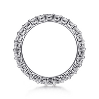 Gabriel & Co. 14K White Gold Shared Prong Wedding Band - NAGI