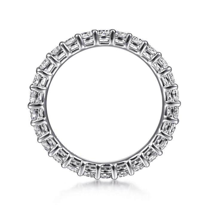 Gabriel & Co. 14K White Gold Shared Prong Wedding Band - NAGI