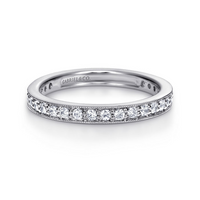 Gabriel & Co. 14K White Gold Channel Set Wedding Band