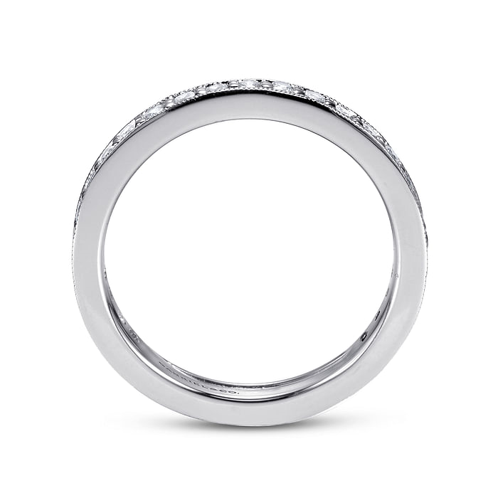 Gabriel & Co. 14K White Gold Channel Set Wedding Band