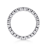 Gabriel & Co. 14K White Gold Bezel Set Wedding Band