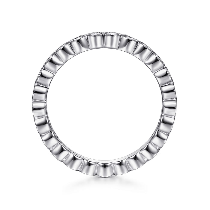 Gabriel & Co. 14K White Gold Bezel Set Wedding Band
