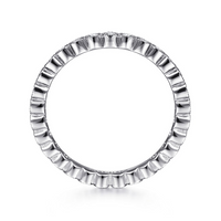 Gabriel & Co. 14K White Gold Eternity Wedding Band