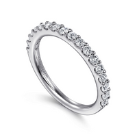 Gabriel & Co. 14K White Gold Shared Prong Wedding Band