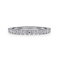 Gabriel & Co. 14K White Gold Shared Prong Wedding Band