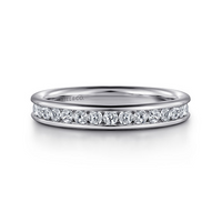 Gabriel & Co. 14K White Gold Channel Set Wedding Band