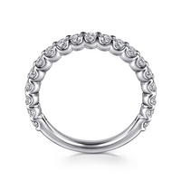 Gabriel & Co. 14K White Gold Prong Set Wedding Band - NAGI