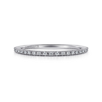 Gabriel & Co. 14K White Gold Prong Set Wedding Band - NAGI