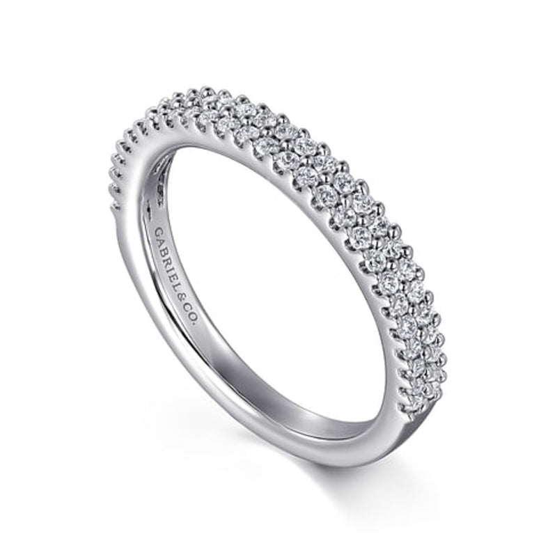 Gabriel & Co. 14K White Gold Stackable Wedding Band - NAGI