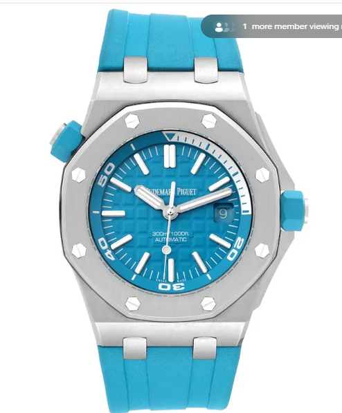 Pre-Owned Audemars Piguet Royal Oak Offshore 42MM Turqouoise Dial and Strap Watch - NAGI