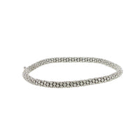 14K White Gold Pave Diamond Tennis Bracelet, 5.99 Carats