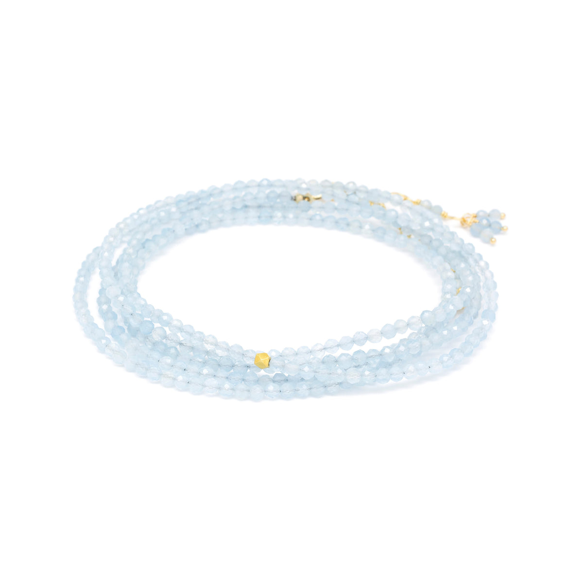 Anne Sportun Aquamarine Wrap Bracelet Necklace