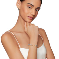 David Yurman Classic Cable Bracelet in Sterling Silver with 18K Yellow Gold, Gold Domes and Diamonds, 5mm - NAGI