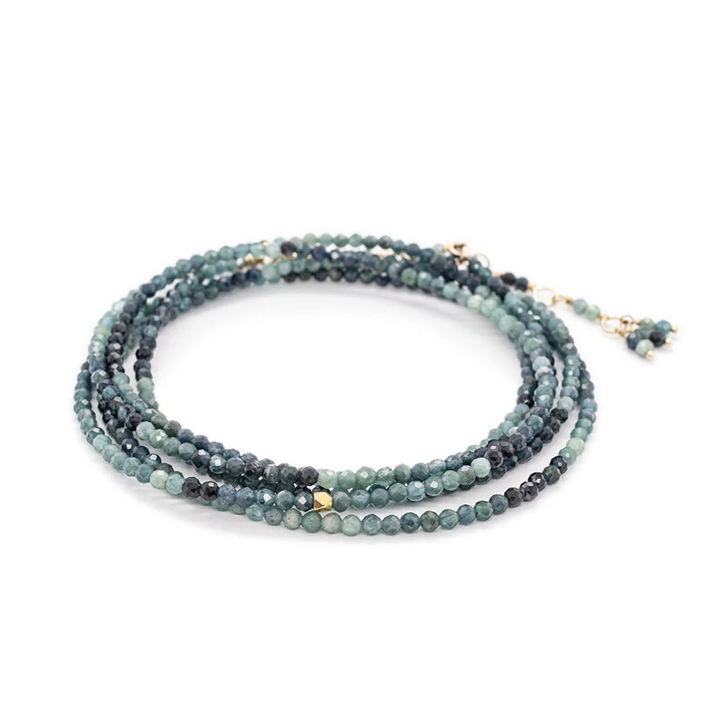 Anne Sportun Blue Tourmaline Wrap Bracelet Necklace - NAGI