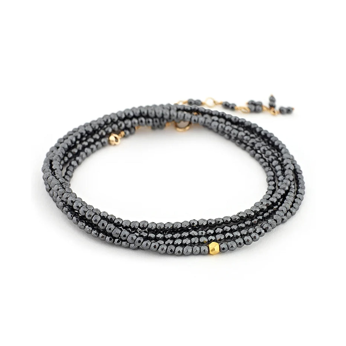 Anne Sportun Hematite Wrap Bracelet Necklace