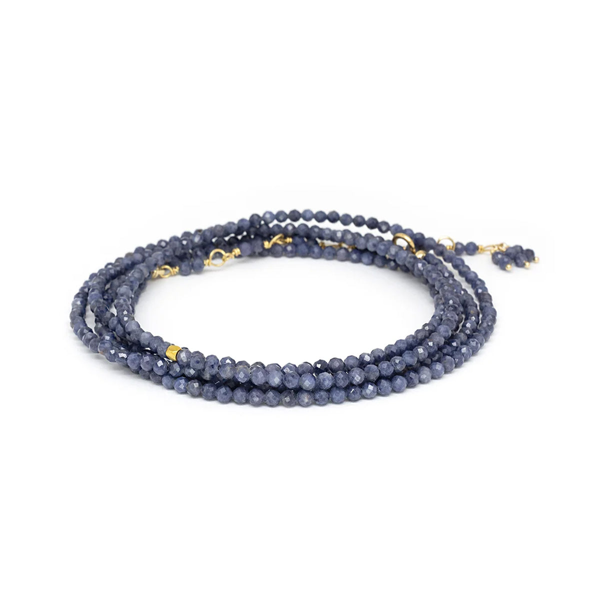 Anne Sportun Opaque Blue Sapphire Wrap Bracelet Necklace