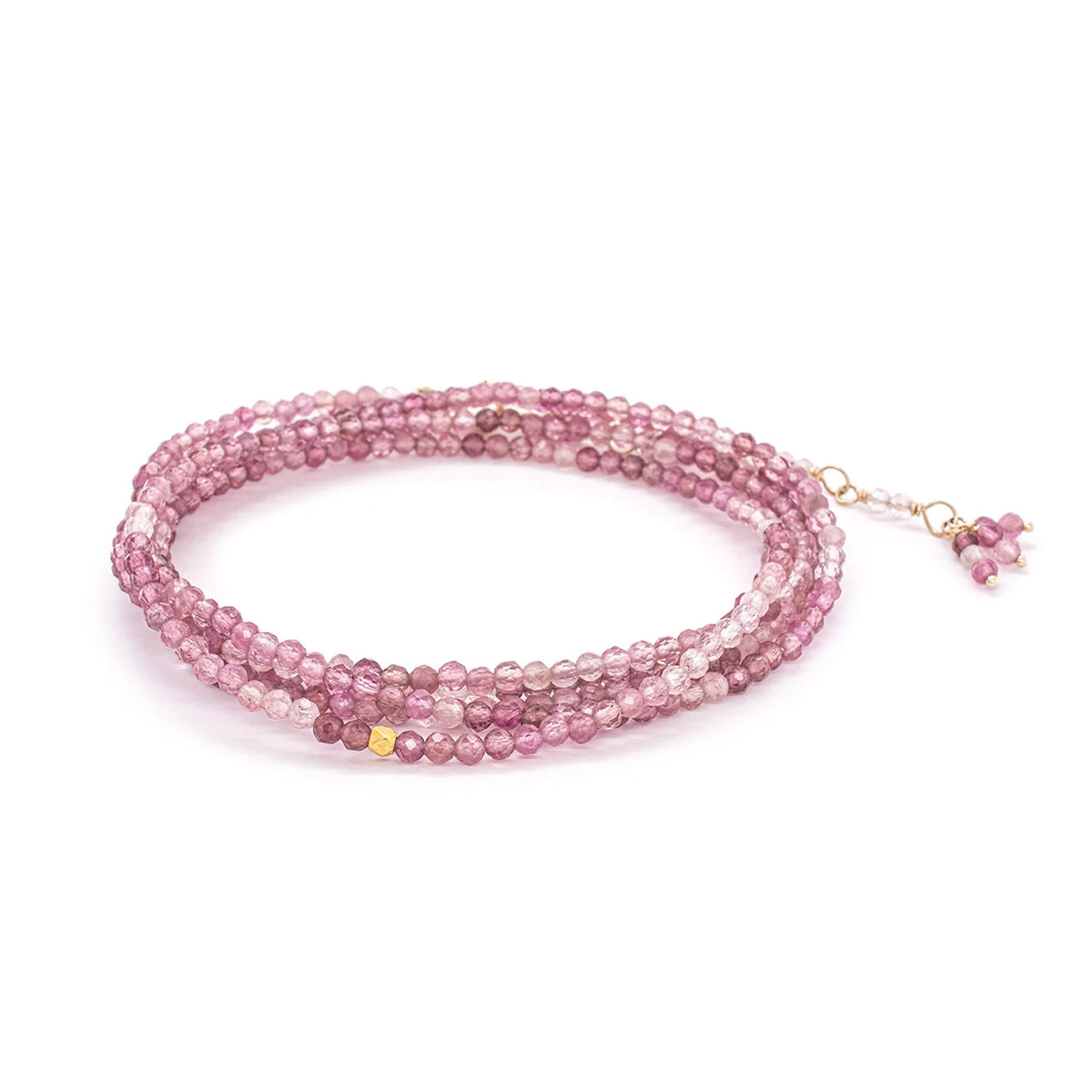 Anne Sportun Pink Tourmaline Wrap Bracelet Necklace