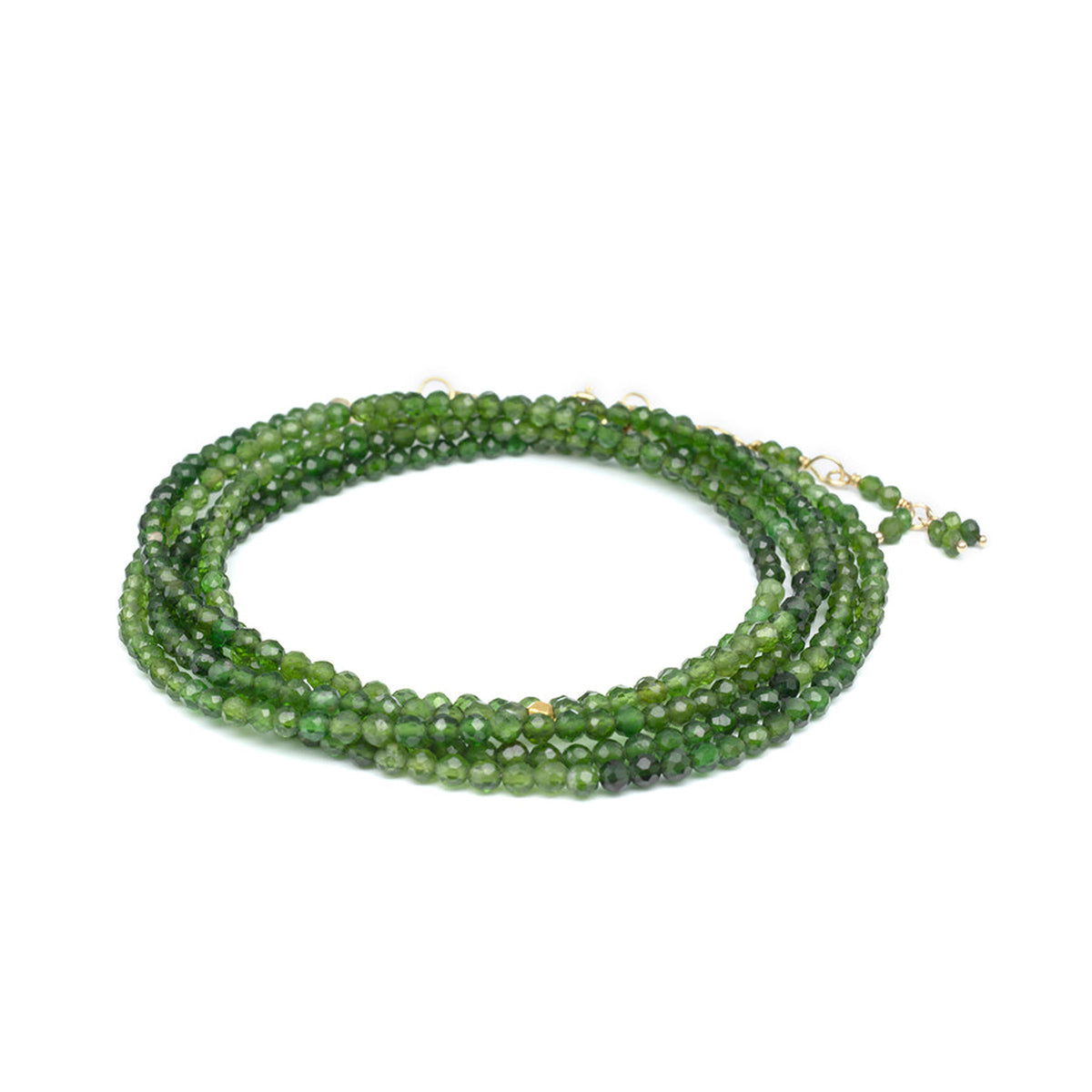 Anne Sportun Green Tourmaline Wrap Bracelet Necklace - NAGI