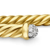 David Yurman Cable Flex Bracelet in 18K Yellow Gold with Diamonds, 4mm