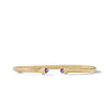 David Yurman Classic Cablespira Bracelet in 18K Yellow Gold with Amethyst and Diamonds, 3mm