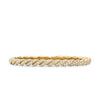 David Yurman Sculpted Cable Flex Bracelet in 18K Yellow Gold with Diamonds, 5mm