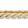 David Yurman Sculpted Cable Flex Bracelet in 18K Yellow Gold with Diamonds, 5mm