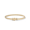 David Yurman Buckle Cablespira Bracelet in 18K Yellow Gold with Diamonds, 3.5mm