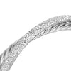 David Yurman Crossover Two Row Cuff Bracelet in Sterling Silver with Diamonds, 11mm